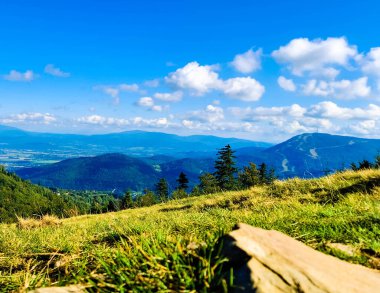 Beskides Dağları 'nın çarpıcı manzarası. Polonya 'nın Doğası.