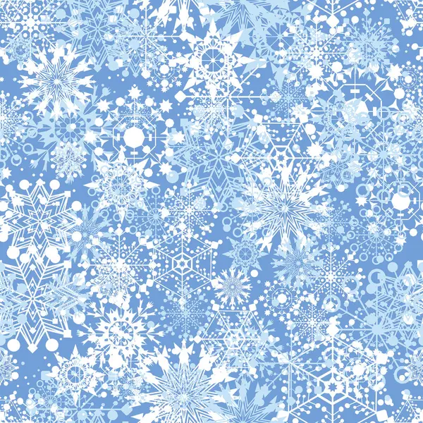 装飾的な雪のフレークが付いているシームレスなパターンの背景 ベクトルイラスト ロイヤリティフリーストックベクター