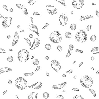 Beyaz bir arkaplanda izole edilmiş siyah doğrusal uçan çip desenli kusursuz bir arkaplan