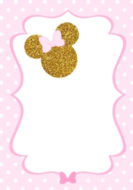Şirin minnie mouse küçük bebek hediye kartı 