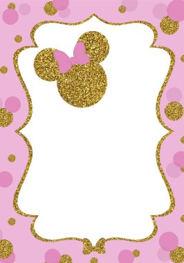 Şirin minnie mouse küçük bebek hediye kartı 
