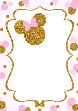 Şirin minnie mouse küçük bebek hediye kartı 