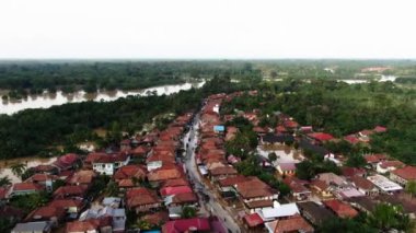Musi Rawas Utara, Güney Sumatra, Endonezya 4K İHA Videosu, 124; Banjir Musi Rawas Utara