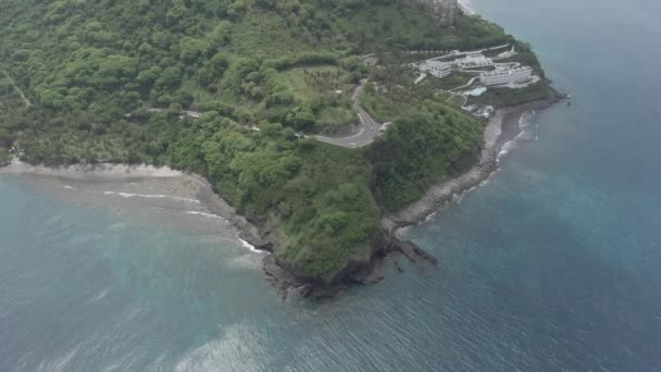Lindas Filmagens Aéreas Malimbu Hill Dia Nublado Lombok West Nusa — Vídeo de Stock