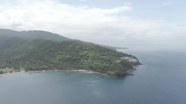 Piękne Zdjęcia Lotnicze Wzgórza Malimbu Pochmurny Dzień Lombok West Nusa — Wideo stockowe