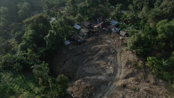 Imágenes Aéreas Deslizamiento Tierra Deli Serdang Sumatra Del Norte Indonesia — Vídeos de Stock