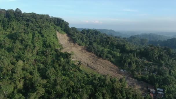 Aerial Footage Landslide Deli Serdang North Sumatra Indonesia Tanah Longsor — Stock Video