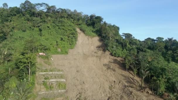 Flygbilder Från Ett Jordskred Deli Serdang Norra Sumatra Indonesien Tanah — Stockvideo