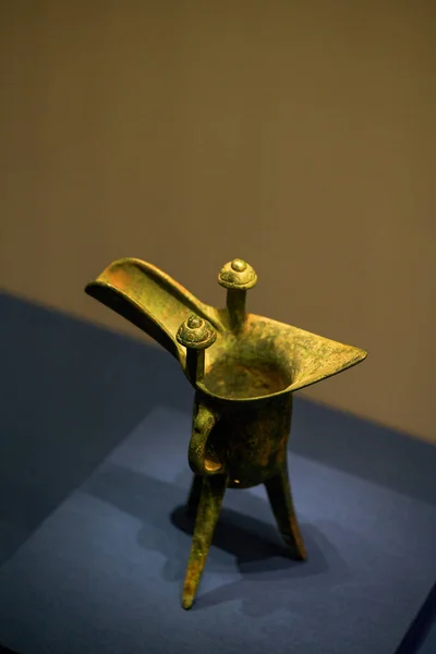 Close Artefatos Bronze Chinês Antigo — Fotografia de Stock