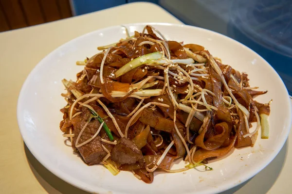 stock image A plate of dry and delicious dry fried beef hor fun