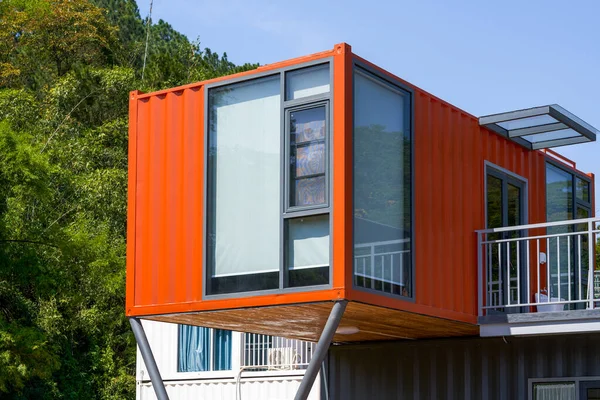 Outdoor container style homestay cabin
