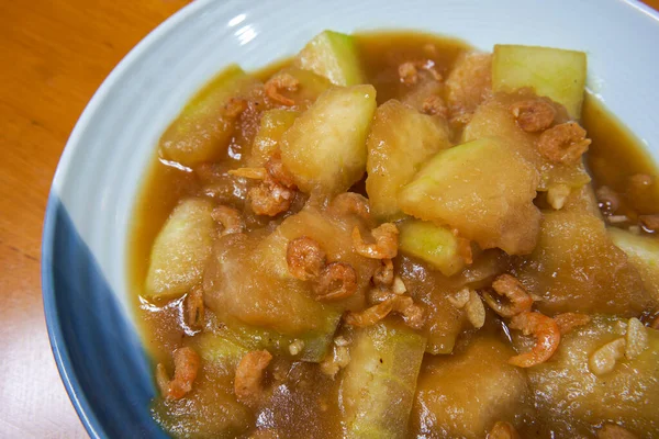 stock image A delicious Chinese home-cooked dish, braised winter melon with shrimps