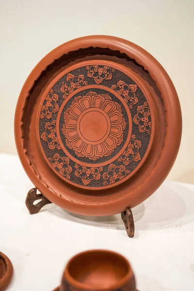 Detailní Záběr Vynikající Tradiční Čínské Keramiky — Stock fotografie
