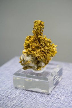 Doğal mayınlı altın külçesine yakın çekim