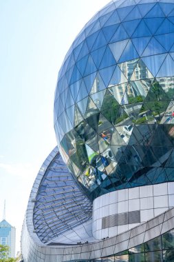 Nanning, Guangxi, Çin 'deki Modern Mimarlık Bilim ve Teknoloji Müzesinin kısmi yakın çekimi