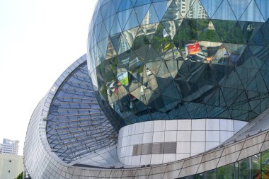 Nanning, Guangxi, Çin 'deki Modern Mimarlık Bilim ve Teknoloji Müzesinin kısmi yakın çekimi