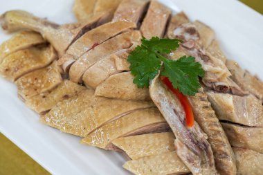 Lezzetli bir Çin yemeği, haşlanmış ördek.