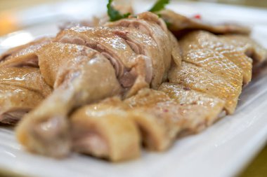 Lezzetli bir Çin yemeği, haşlanmış ördek.