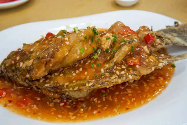 A delicious Chinese dish, sweet wine tilapia