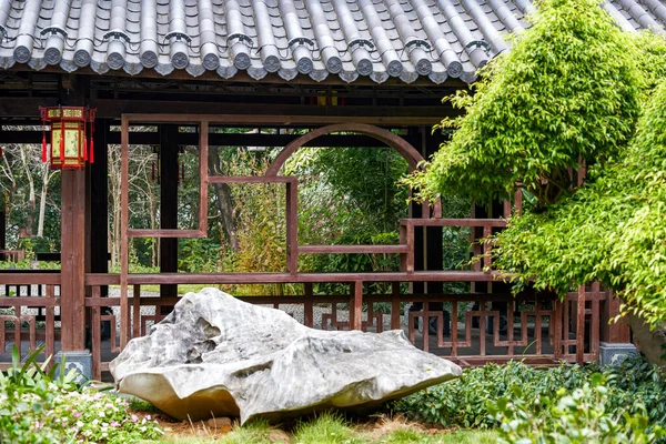 An elegant traditional Chinese style ancient building garden