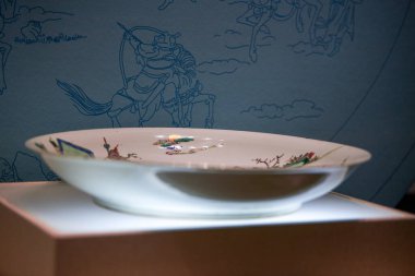 İyi ve geleneksel Çin porselenlerine yakın çekim