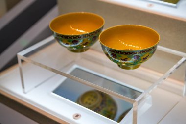 Çin 'deki Qing Hanedanlığı' ndan porselen damarların zarif ve zarif bir çeşidi.