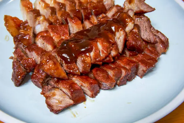 Delicious Chinese Cantonese Dish Char Siew Honey Sauce — Stock Photo, Image