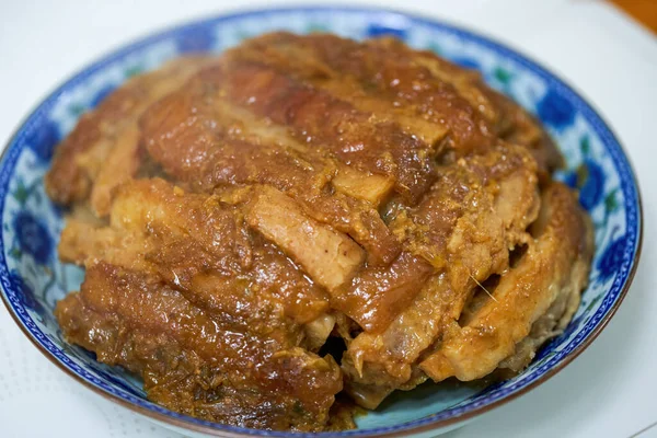 Porco Macio Delicioso Taro Refogado Comida Chinesa — Fotografia de Stock