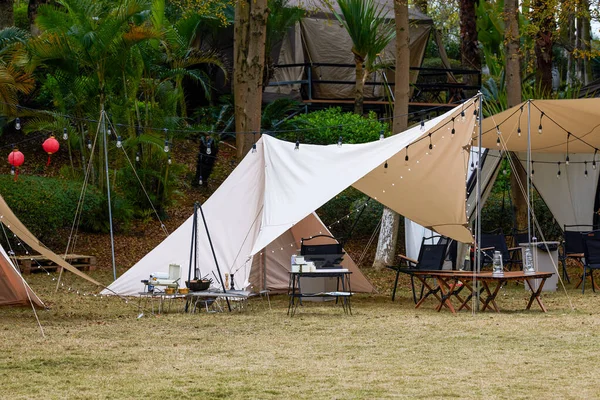 Various canopies for outdoor camping