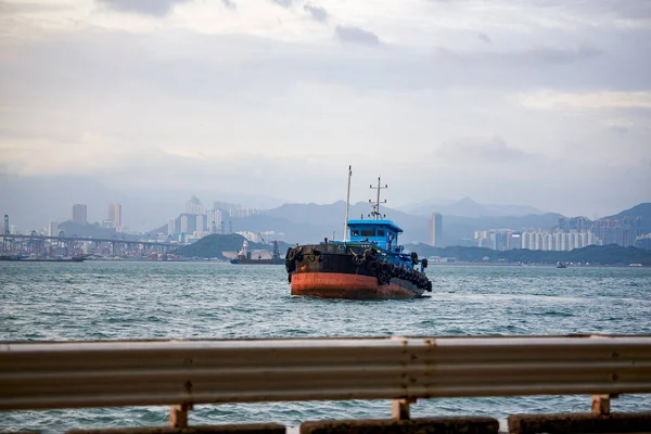 Large Fishing Boats Docked Sea Hong Kong — Stock Photo, Image