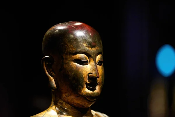 Statue Buddha Buddisti Provenienti Vari Paesi Epoche Raccolte Dal Monastero — Foto Stock