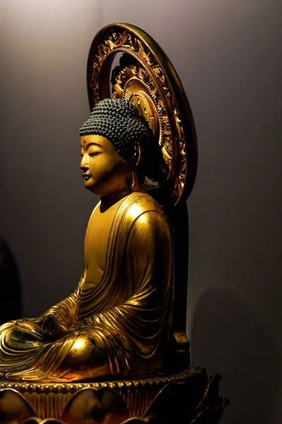 Statue Buddha Buddisti Provenienti Vari Paesi Epoche Raccolte Dal Monastero — Foto Stock