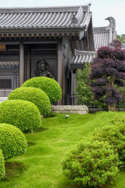 Hong Kong 'daki Tsz Shan Tapınağı' nın ahşap yapısı Japon tarzı Tang tarzı mimari tapınağı.