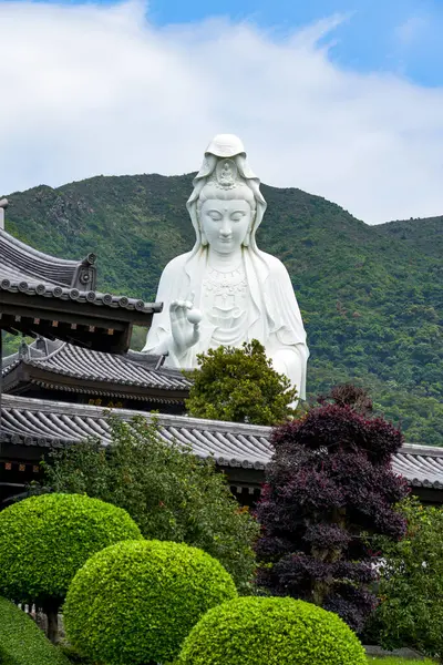 Estatua Guanyin Budista Más Grande Asia Monasterio Tsz Shan Hong — Foto de Stock