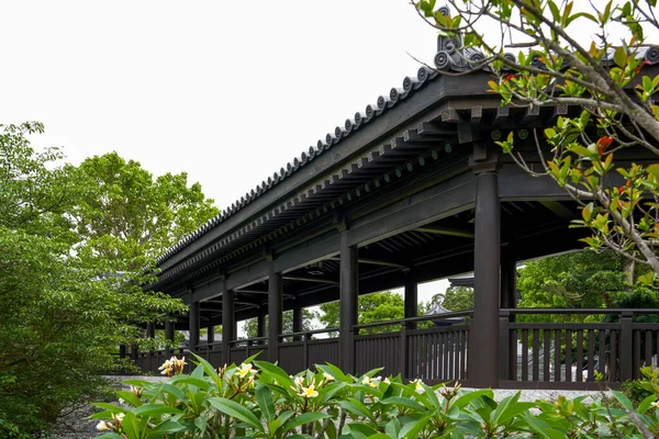 香港慈山寺的木结构日式唐式建筑庙宇 — 图库照片