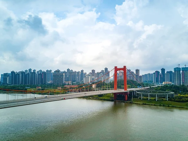 Nanning Guangxi Çin Deki Yong Nehri Üzerindeki Liangqing Köprüsü — Stok fotoğraf