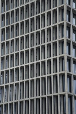 Batı Kowloon Kültür Bölgesi 'nde modern bina cepheleri, Hong Kong, Çin