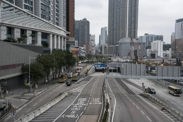 Hong Kong China Carretera Costera Edificios — Foto de Stock