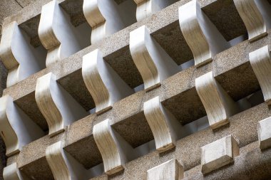 Düzenli beton bina çatısına yakın çekim