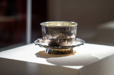 Antik Çin geleneksel gümüş kültürü kalıntılarının yakın çekimi