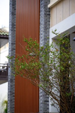 Modern Çin tarzında geleneksel tuğla bina