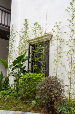 Modern Çin tarzında geleneksel tuğla bina