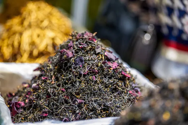 Close-up of high-end Chinese tea for sale in tea shop