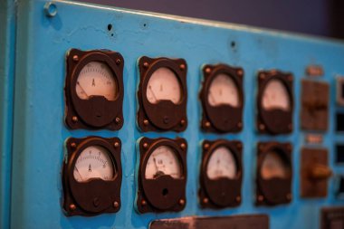 Geleneksel eski mekanik ekipman ve enstrümanlara yakın çekim