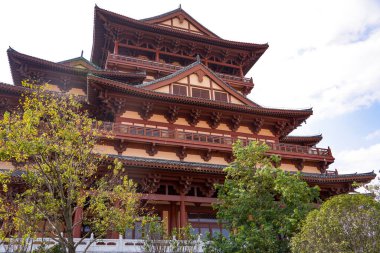 Yaobu 'daki antik ahşap bina, Liuzhou, Guangxi, Çin