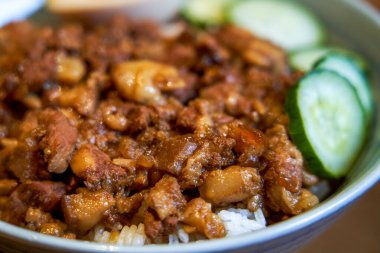 Bir kase otantik ve lezzetli Tayvan usulü pilav.