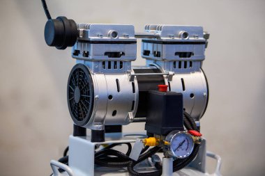 Tıbbi hava pompasına yakın çekim