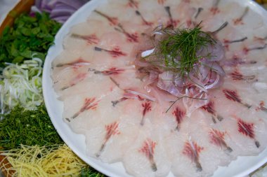 Guangxi, Çin 'den taze ve lezzetli balıklar.