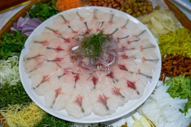 Guangxi, Çin 'den taze ve lezzetli balıklar.