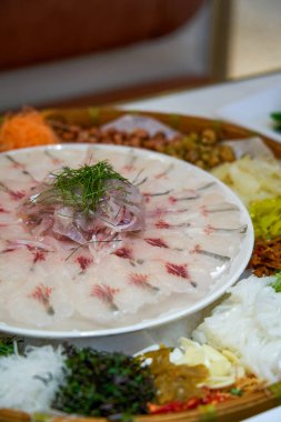 Guangxi, Çin 'den taze ve lezzetli balıklar.
